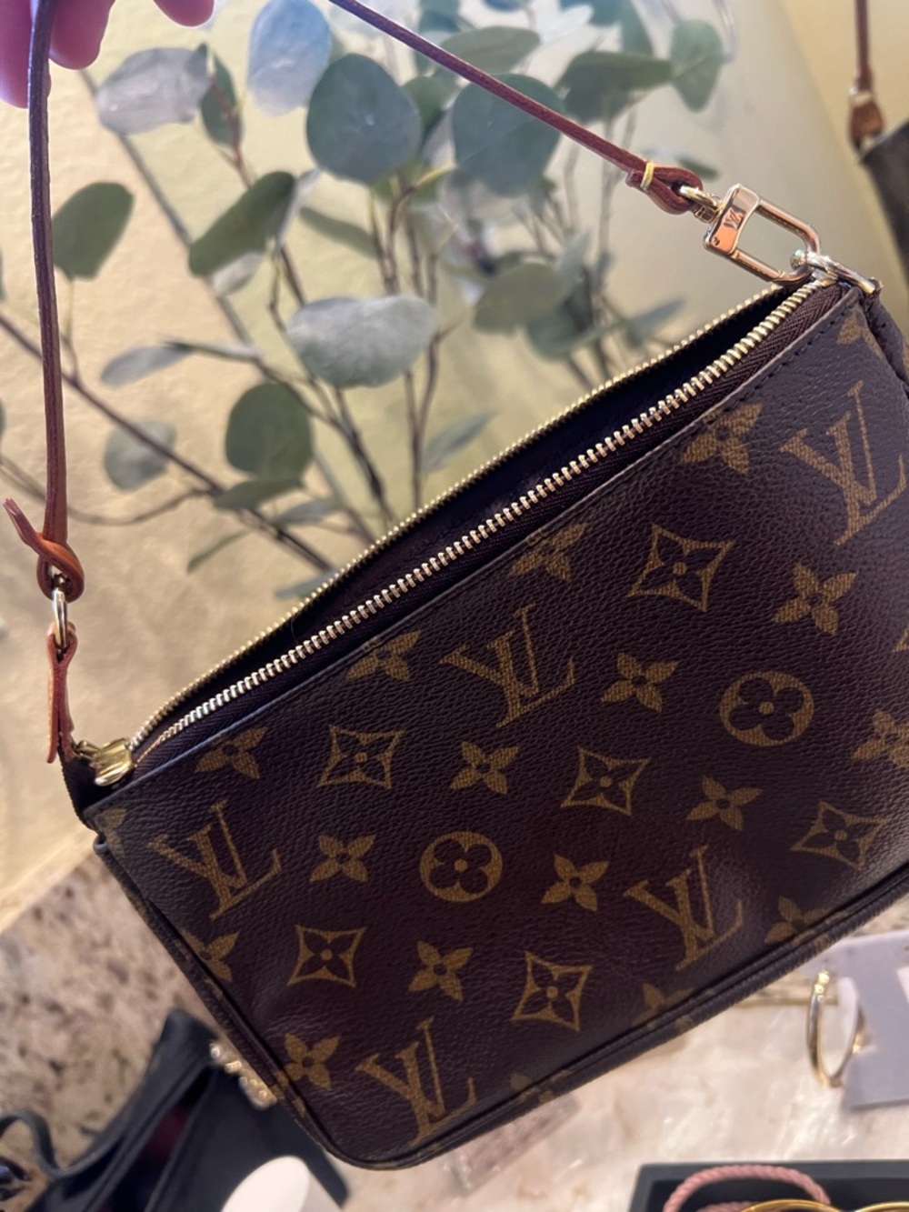 Louis Vuitton Monogram Pochette Accessoire - Brown & Tan - Picture 3 of 4